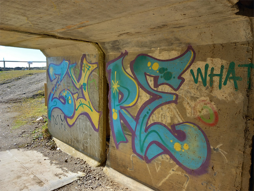 This is a photograph of some graffiti