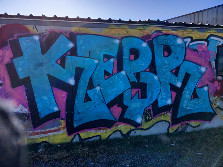 This is a photograph of some graffiti