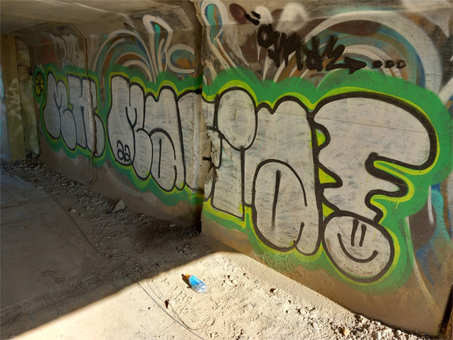 This is a photograph of some graffiti