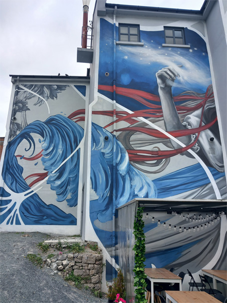 This is a photograph of some graffiti