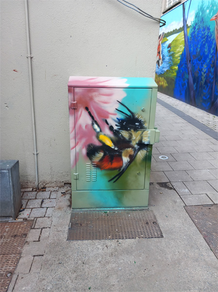 This is a photograph of some graffiti