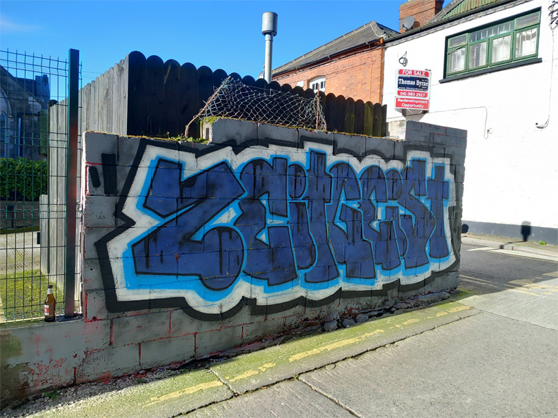 This is a photograph of some graffiti