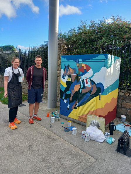 Fiona Finlay and Phil Daly Laytown Races Mural