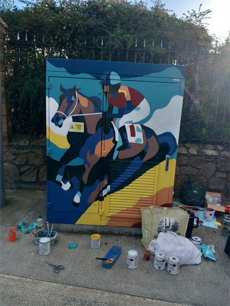 Fiona Finlay and Phil Daly Laytown Races Mural