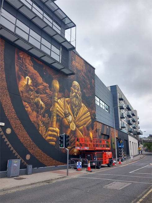 This is a photograph of some graffiti