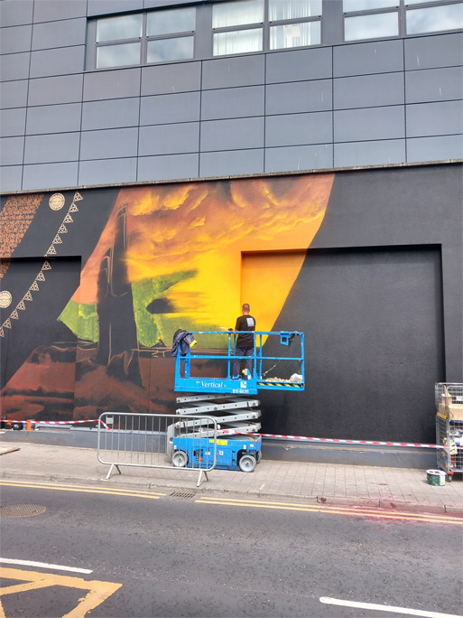 This is a photograph of some graffiti