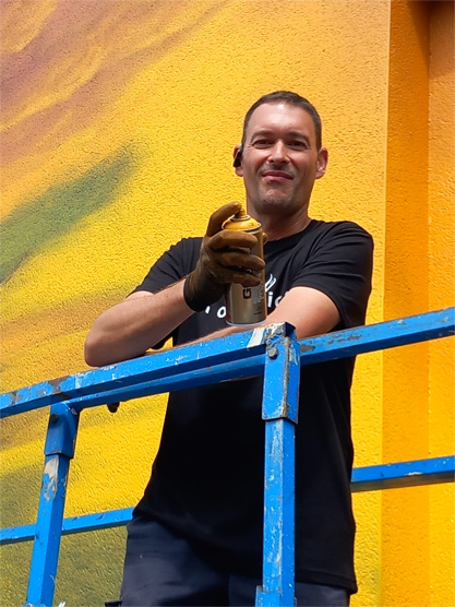 This is a photograph of some graffiti