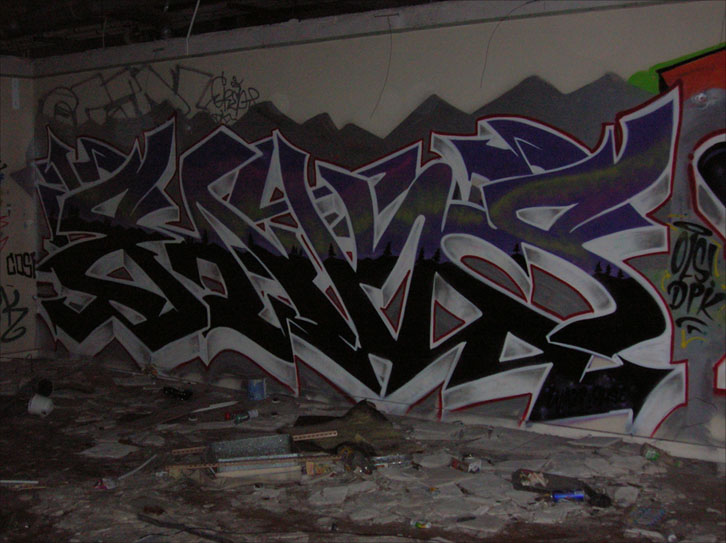 This is a photograph of graffiti