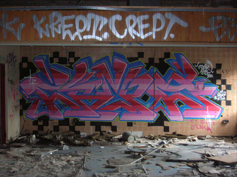 This is a photograph of graffiti