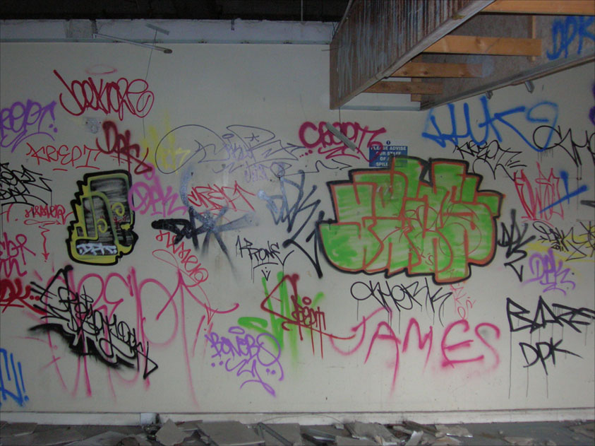 This is a photograph of graffiti