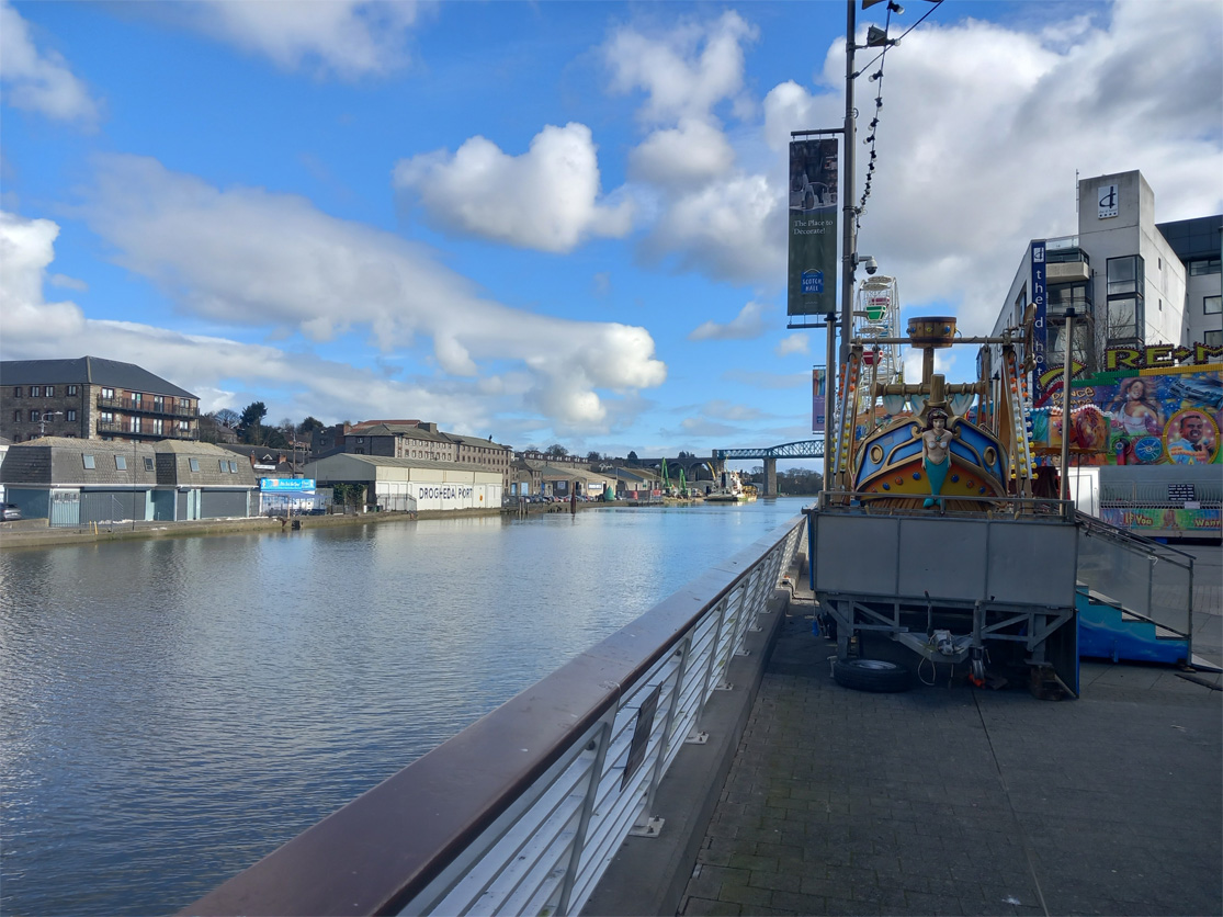 This is a photograph of graffiti on The Bridge of Peace Drogheda