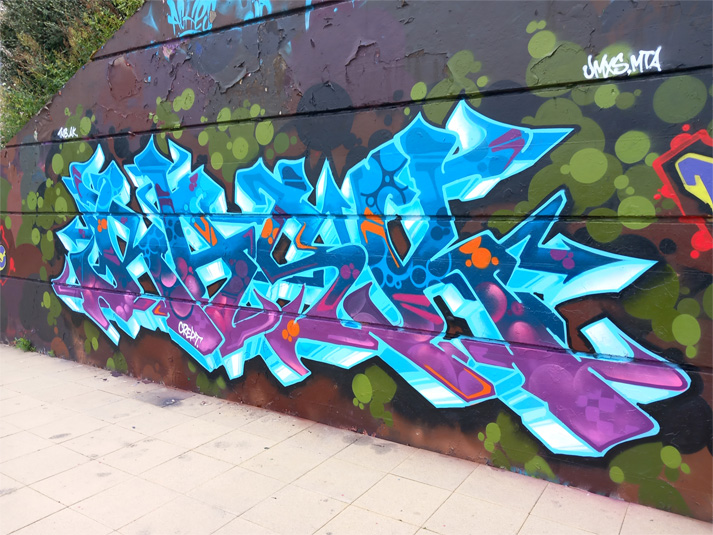 This is a photograph of graffiti on The Bridge of Peace Drogheda