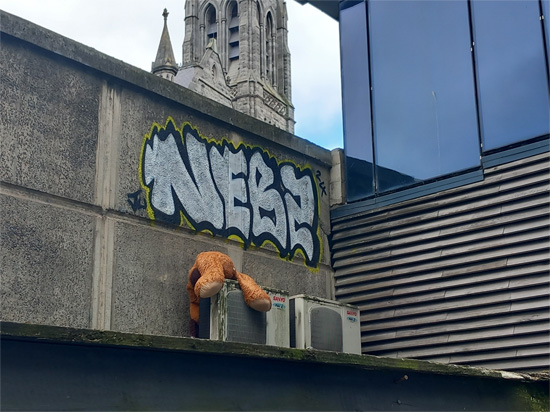 This is a photograph of graffiti