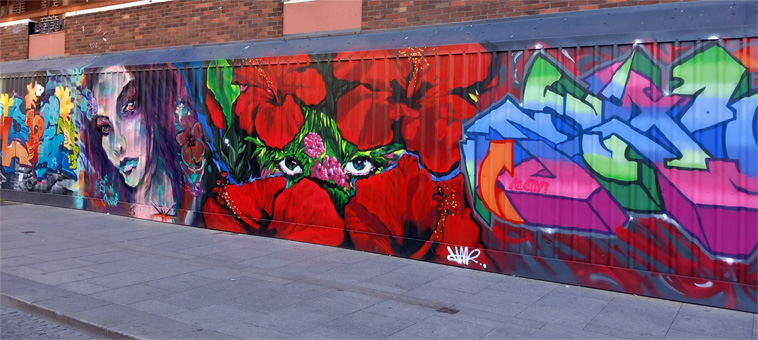 This is a photograph of some graffiti