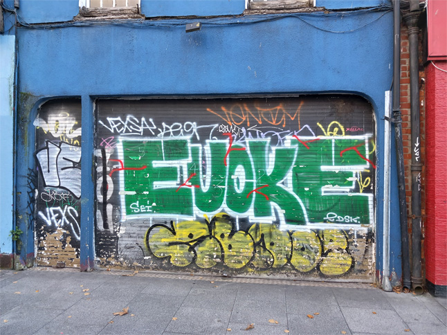 This is a photograph of some graffiti