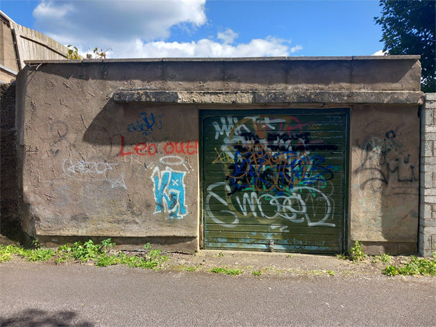 This is a photograph of some graffiti