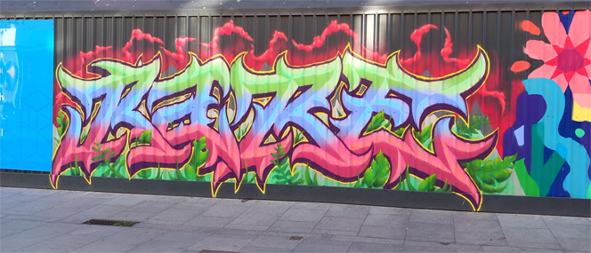 This is a photograph of some graffiti