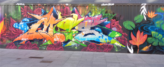 This is a photograph of some graffiti