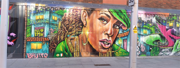 This is a photograph of some graffiti