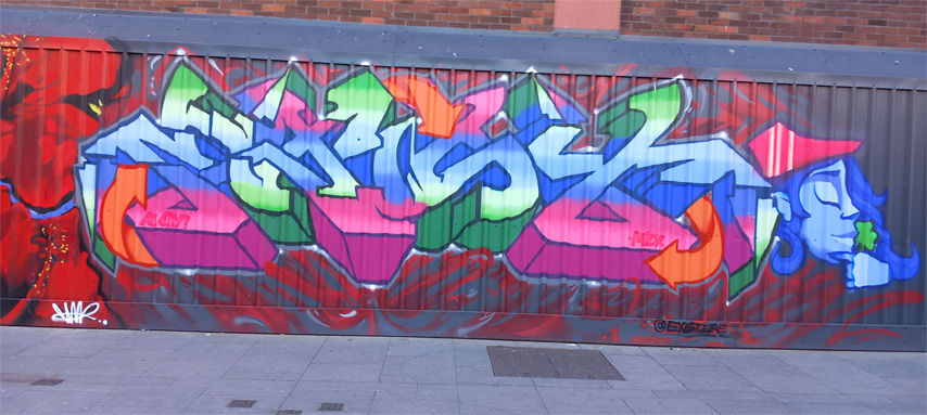 This is a photograph of some graffiti