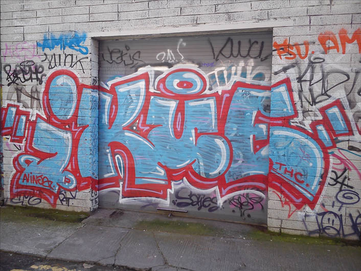 This is a photograph of some graffiti