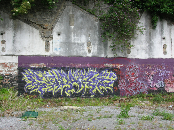 This is a photograph of some graffiti