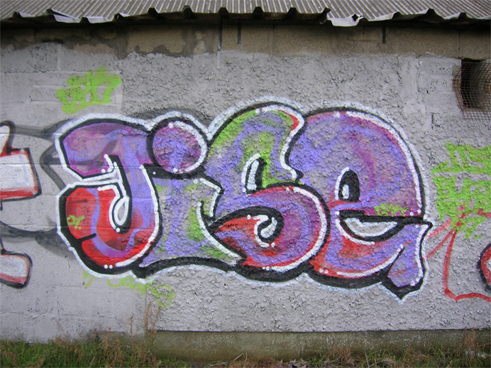 This is a photograph of some graffiti