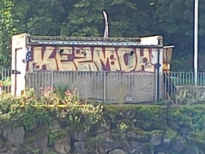 This is a photograph of some graffiti