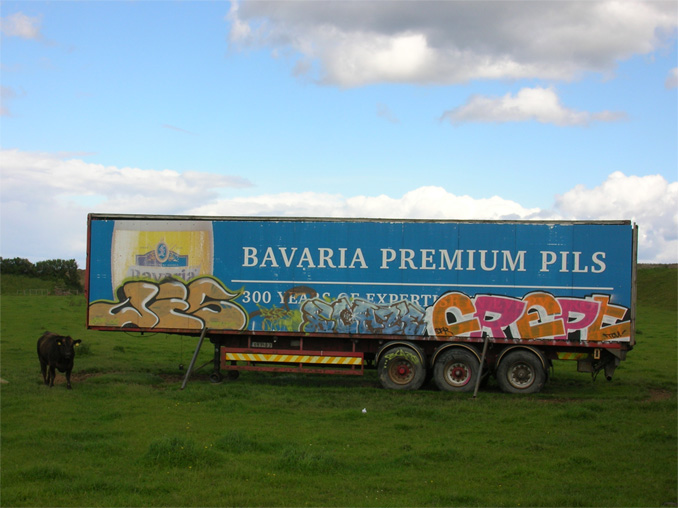 This is a photograph of some graffiti