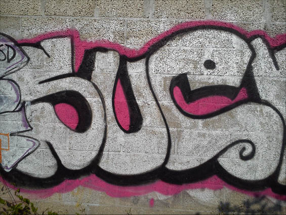 This is a photograph of some graffiti