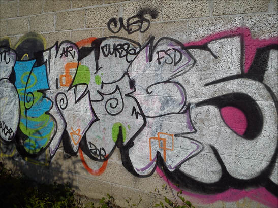 This is a photograph of some graffiti