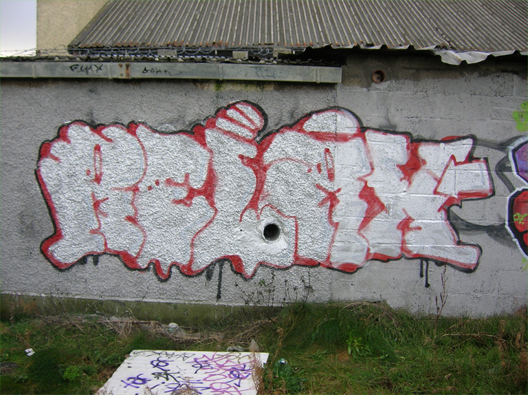 This is a photograph of some graffiti