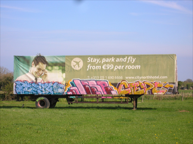 This is a photograph of some graffiti