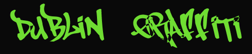 A picture displaying the words Dublin graffiti.