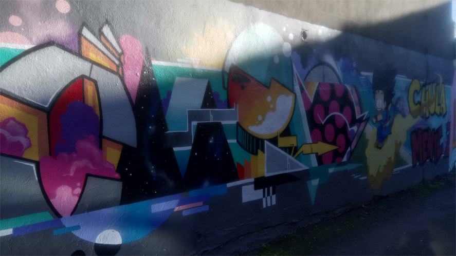 This is a photograph of graffiti