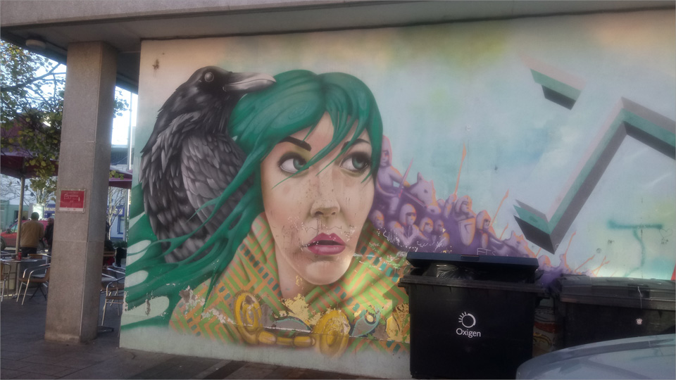 This is a photograph of graffiti