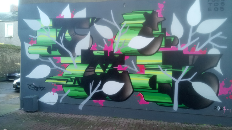 This is a photograph of graffiti