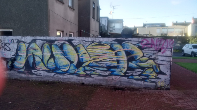 This is a photograph of graffiti