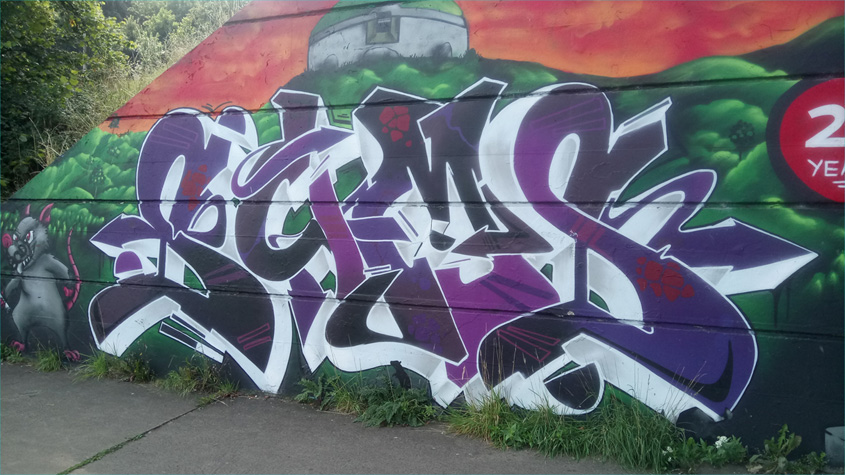 This is a photograph of graffiti