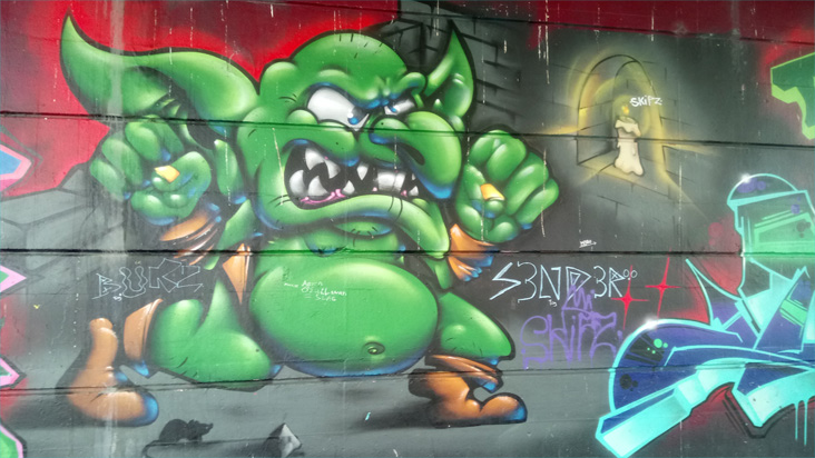 This is a photograph of graffiti