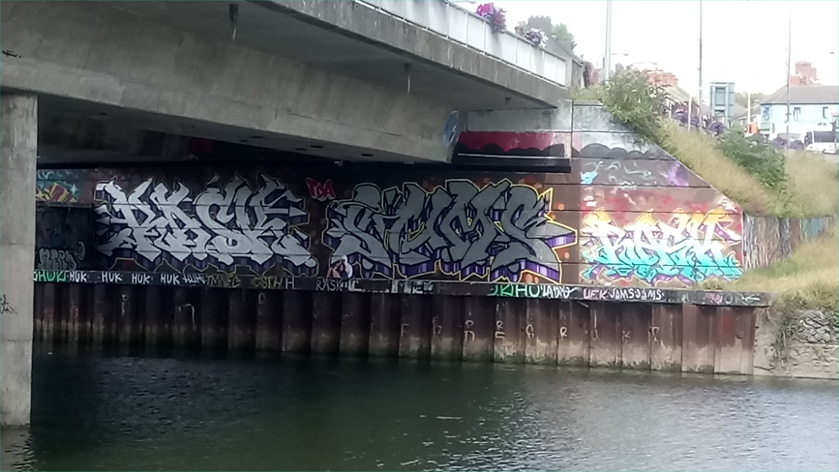 This is a photograph of graffiti