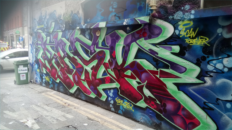 This is a photograph of graffiti