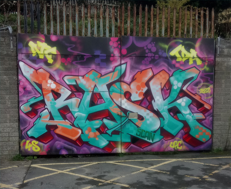 This is a photograph of graffiti