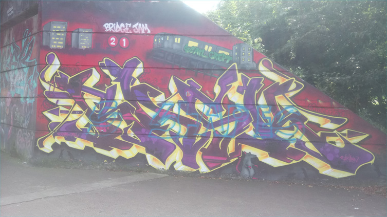 This is a photograph of graffiti