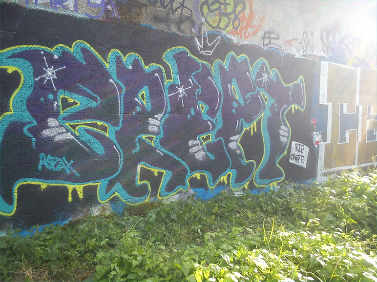 This is a photograph of graffiti