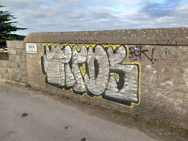 This is a photograph of some drogheda graffiti