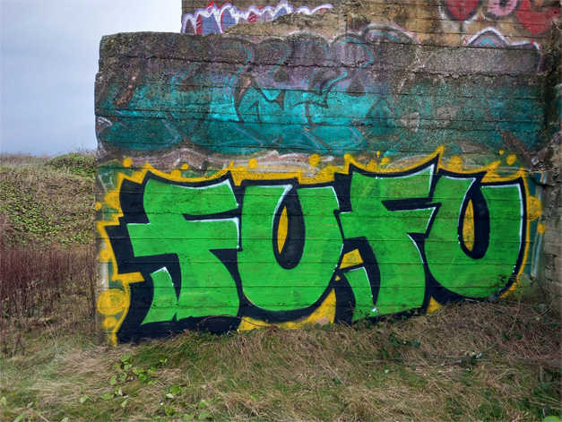 This is a photograph of some drogheda graffiti