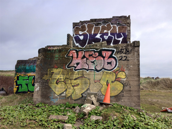 This is a photograph of some graffiti