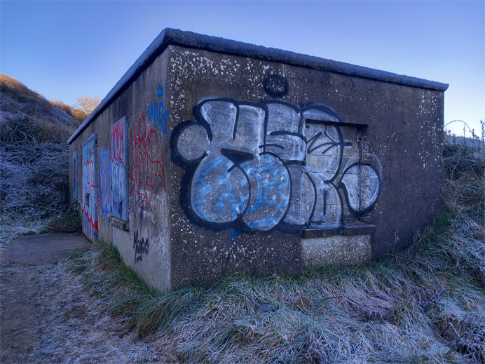 This is a photograph of some graffiti