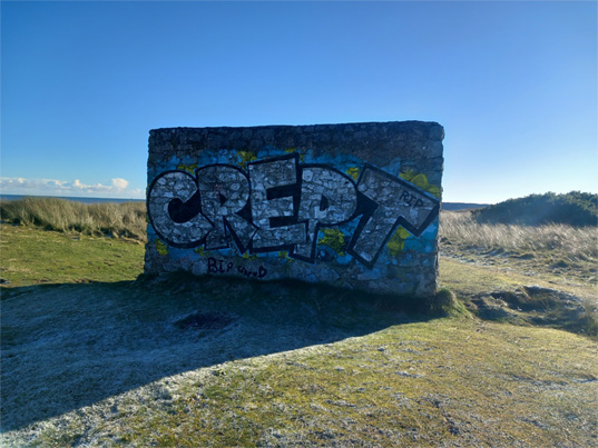 This is a photograph of some graffiti